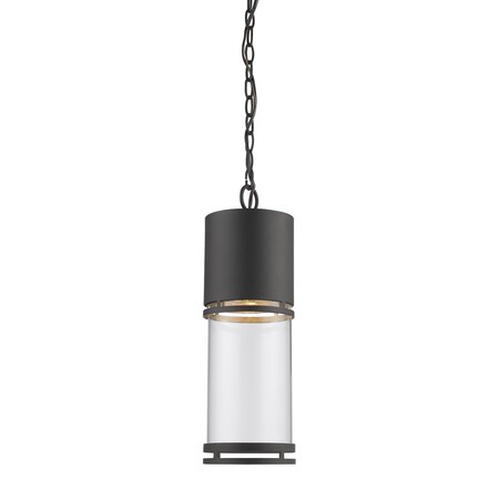 Z-Lite Luminata Outdoor LED Chain Hung Light, Black & Clear 553CHB-BK-LED